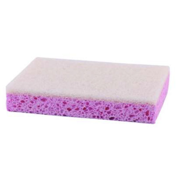 Tampon Blanc sur Eponge Rose